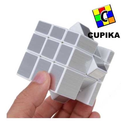 ➲ Rubik 3x3 Mirror Shengshou Legend SILVER WHITEBASE ✫ ☋