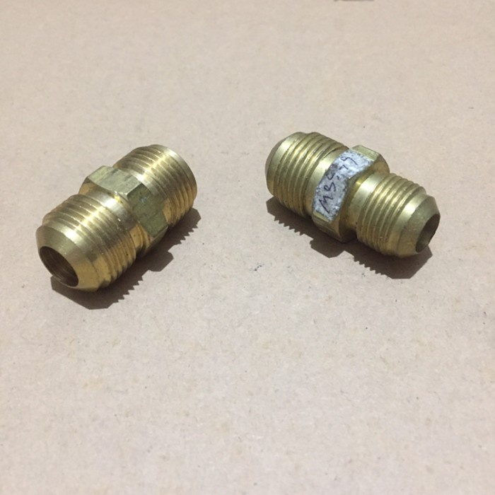 DOUBLE NEPEL 5/8 KUNINGAN AC MOBIL DOBEL NEPLE DABEL terpopuler