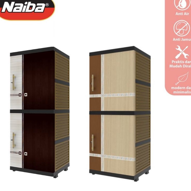 Stok Banyak Wem Lemari plastik Naiba lemari pakaian nacase minimalis 4 susun 7204 ✸ ✶