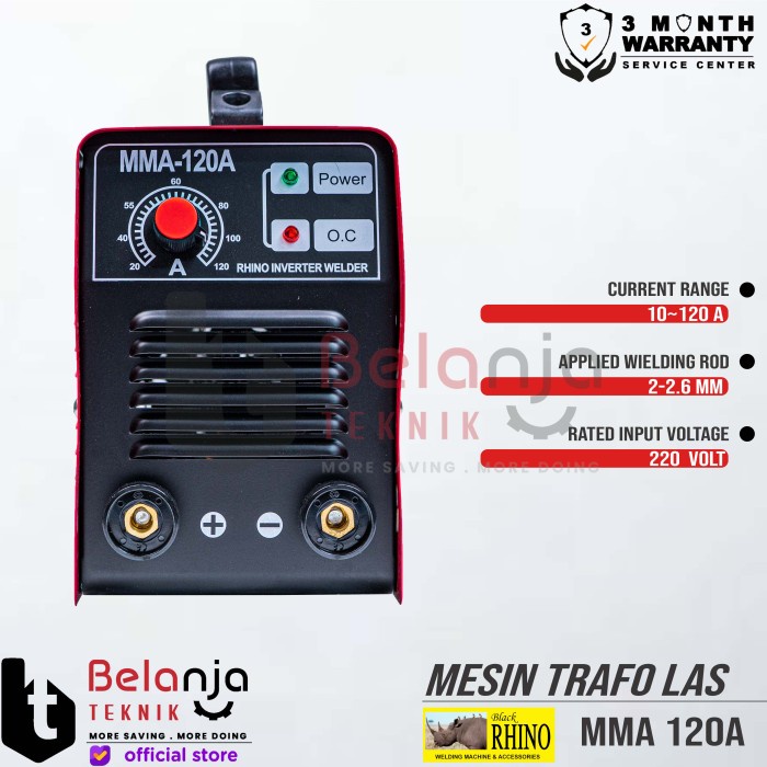 Mesin Travo Las Rhino 120 A 900 Watt Mesin Las Inverter Rhino 120A keren