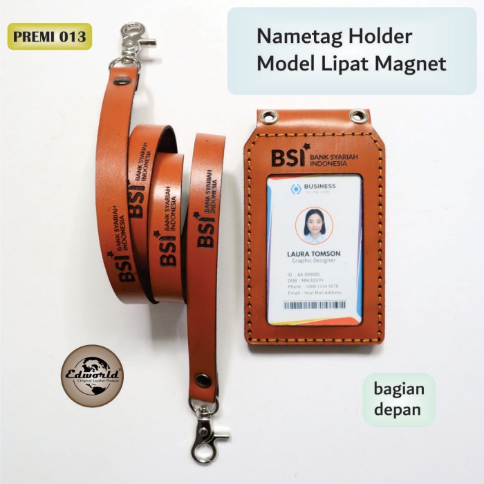 

DISKON NAMETAG HOLDER LIPAT MAGNET