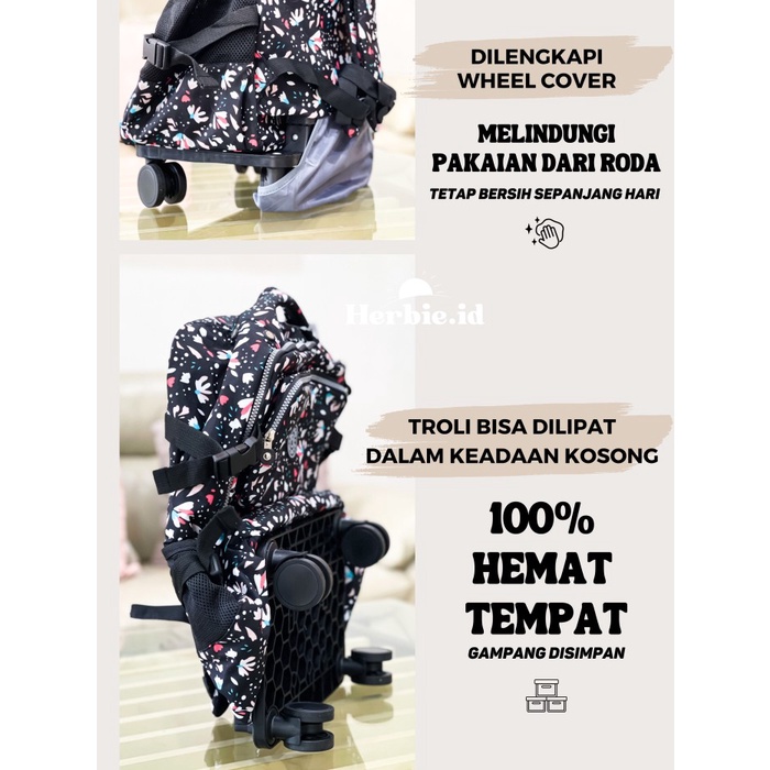 TAS RANSEL TROLI OXFORD BARLEY ORIGINAL KABIN RODA IMPORT