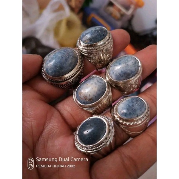 cincin/akik batu marjan biru