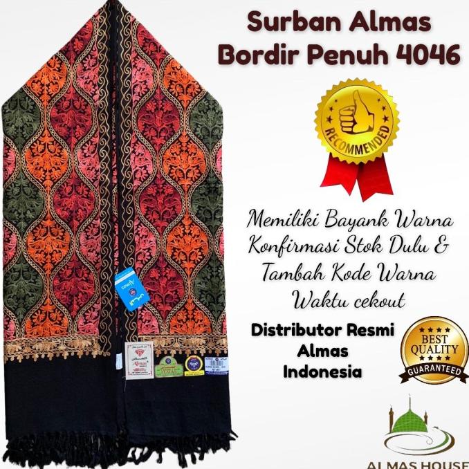 Sorban Premium Kashmiri Bordir Sulam | Shawl Almas 4046
