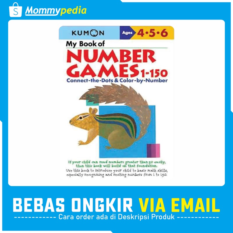 

KUMON Ages 4 5 6 / Umur 4 5 6 Tahun - My Book of Number Games 1-150
