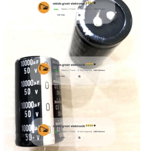 (☛✪.BKO> Elco 10000uf/50v 10000/50 Nichicon Original Elko 10000uf 50vkekiniian.