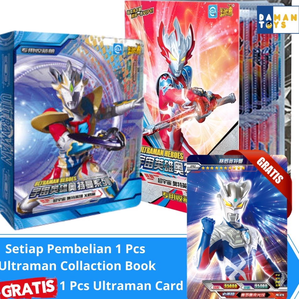 Ready Stok Album Kartu Ultraman Zero/Buku Kolesksi Mainan Kartu Ultraman Z Original Tsuburaya b Prem