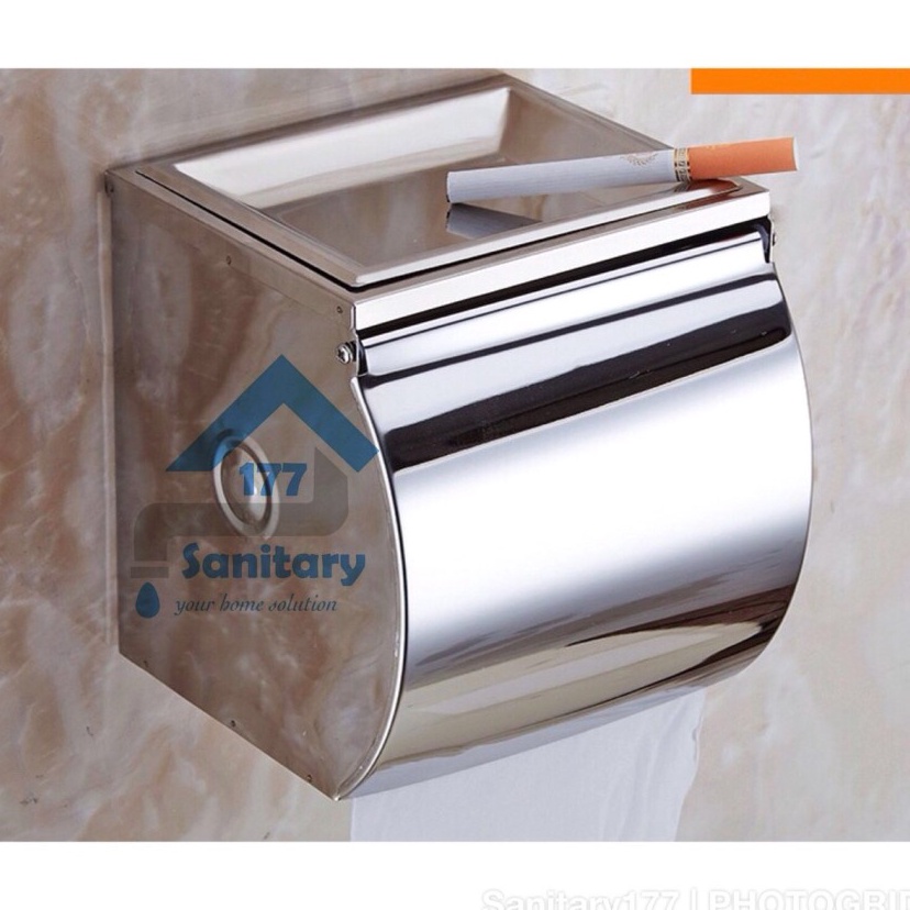 ➞ Tempat tisu Asbak stainless Murah K12aa- Rak tissue stenlis tempat Rokok tisu gulung kamar mandi s