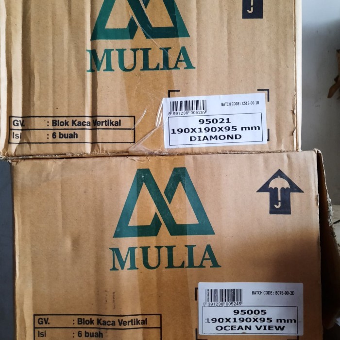 GLASSBLOCK MULIA / Glass block motif per dus (GOJEK)