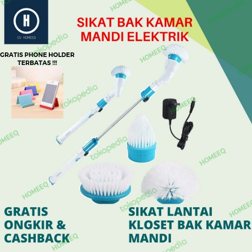 Danil Sikat Wc Toilet Toren Elektrik 3 Kepala Sikat Pembersih
