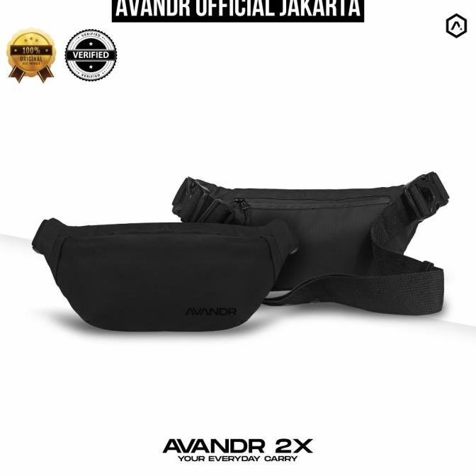 avandr 2x matte waist bag tas pria medium waterproof promo