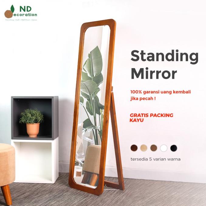 Standing Mirror Jati Belanda / Kaca Standing Full Body /