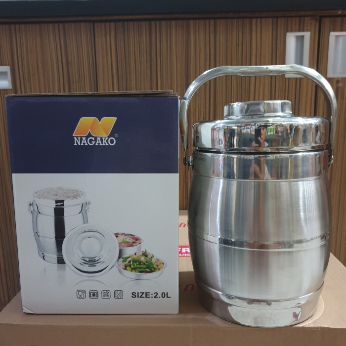 RANTANG TUNGGAL STAINLESS 2 LITER NAGAKO 3 SUSUN / RANTANG 3 SUSUN