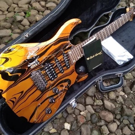 Gitar Rick Hanes Essel Balawan Signature Goldfire Swirl Original