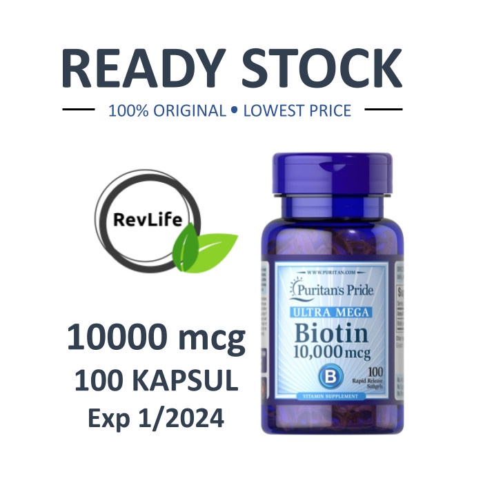 PURITAN PRIDE BIOTIN 10000 MCG 100 TABS PURITANS PURITAN'S