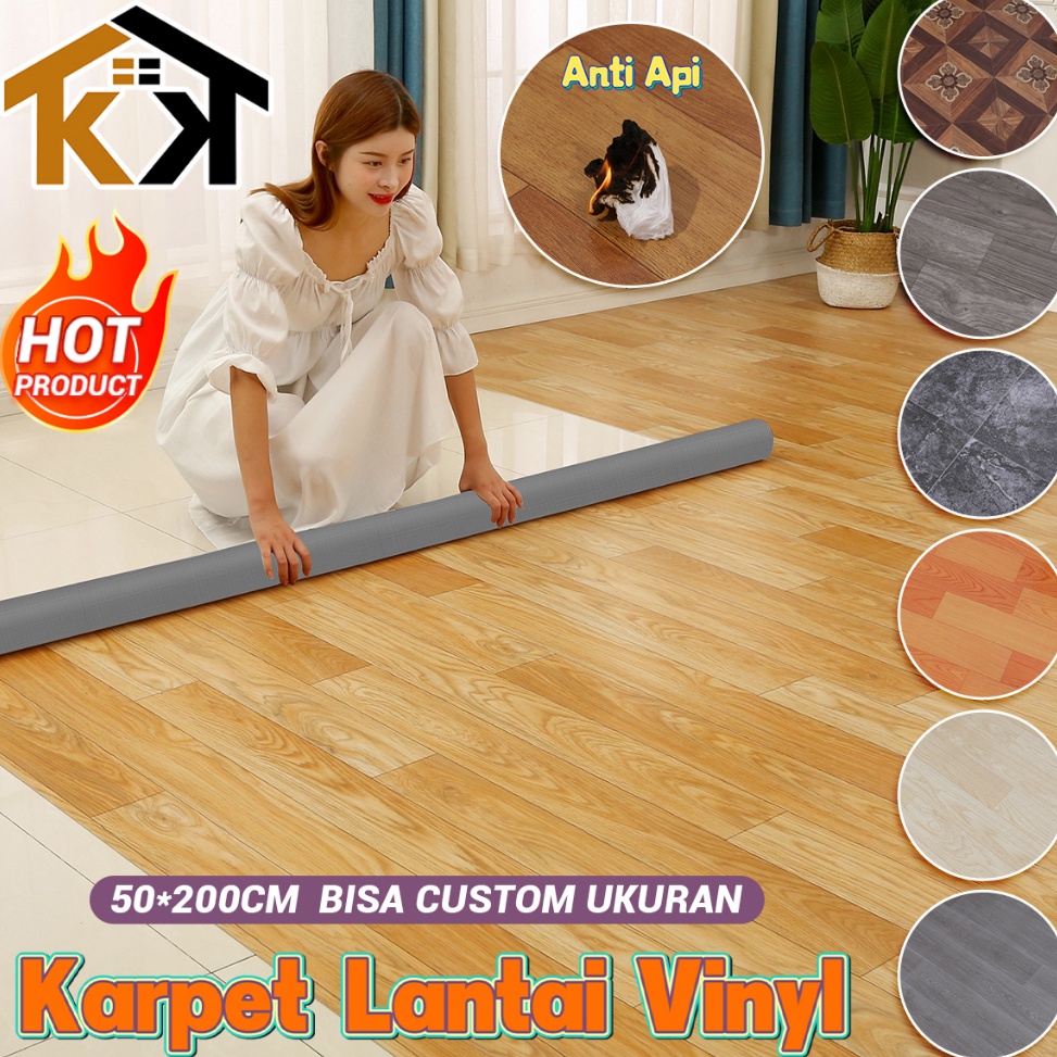 ➢ (KK) KARPET LANTAI VINYL PLASTIK IMPORT KOREA/KARPET LANTAI  PREMIUM 50CM x 200CM (1m²) TEBAL 0.45