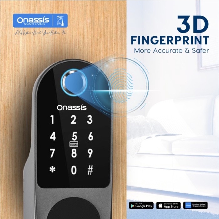 Onassis Smart Door Lock K5 Pro Kunci Pintu Pintar
