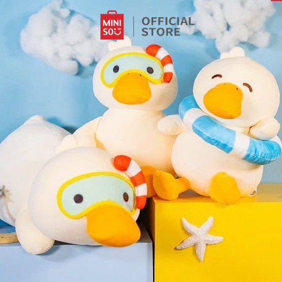 MINISO Boneka Bebek Lucu Mainan Anak Lembut Boneka Binatang Duck Doll