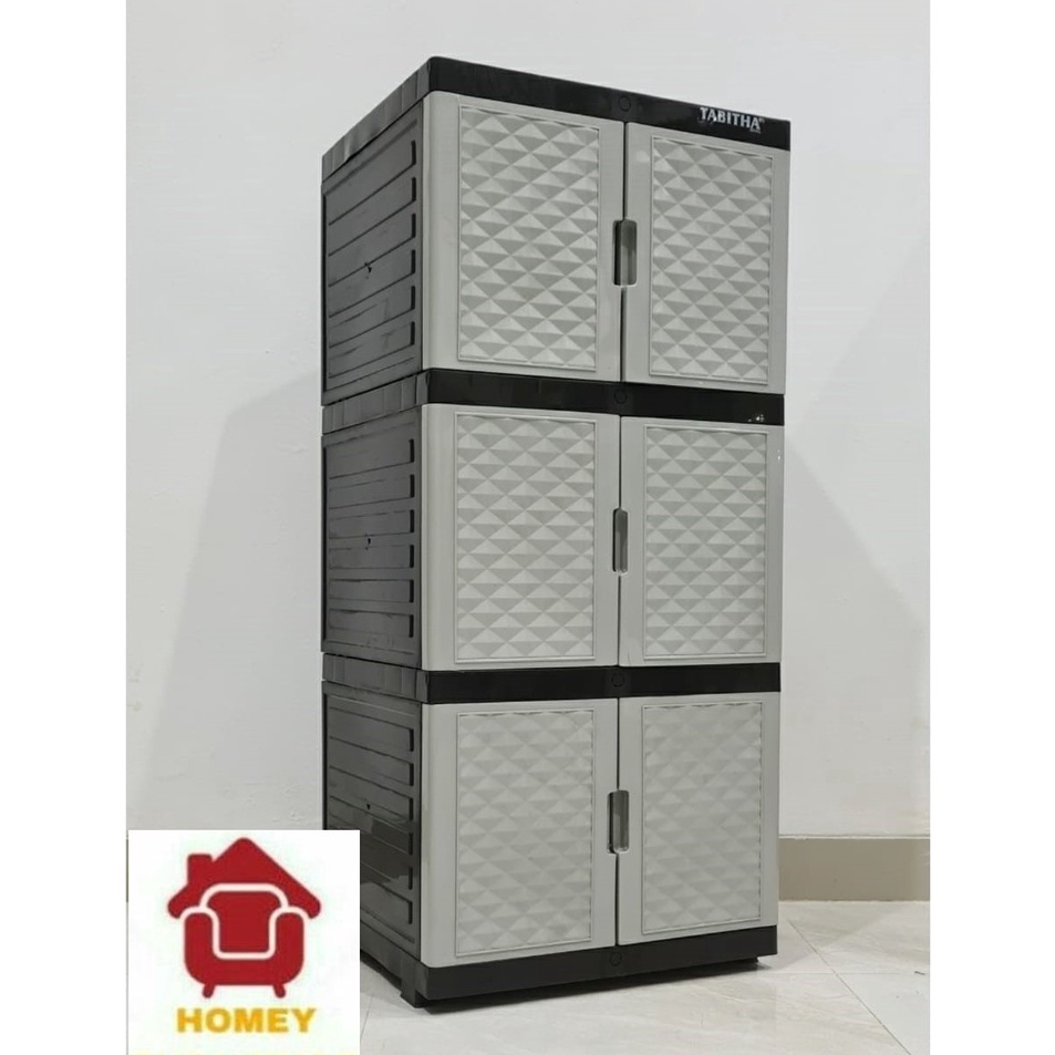 ➙ LEMARI PLASTIK LEMARI PAKAIAN LEMARI BAJU TABITHA SUSUN 3 l Kualitas Premium ★★★.