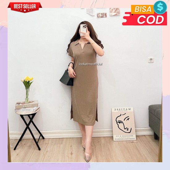 Gaun Pesta Ulang Tahun Midi Dress Gaya Korea Deress Cewek Aestetik Dris Vintage Korean Motif Rok Ter