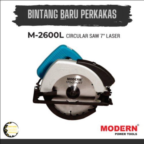 Mesin Gergaji Circular Laser 7 Inch Modern/Circular Saw 7 Inch M2600L