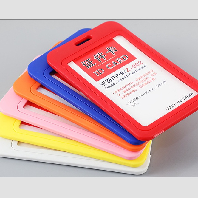 

(♡❦WZ.P) Tempat Id Card Holder Vertical 2 Sisi ( 5pcs )Frame Casing Id Card Name Tag 2 sisi Holder id Card Depan Belakang Terlihat Vertical ( 5pcs ) /paaling.laris..!