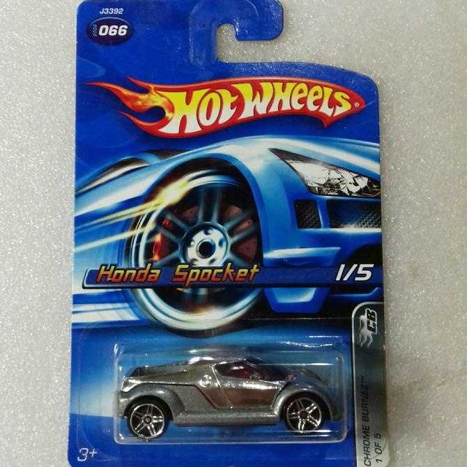 Hot Wheels Honda Spocket. Card Chrome Burnez 2005. Super Chrome. Antik