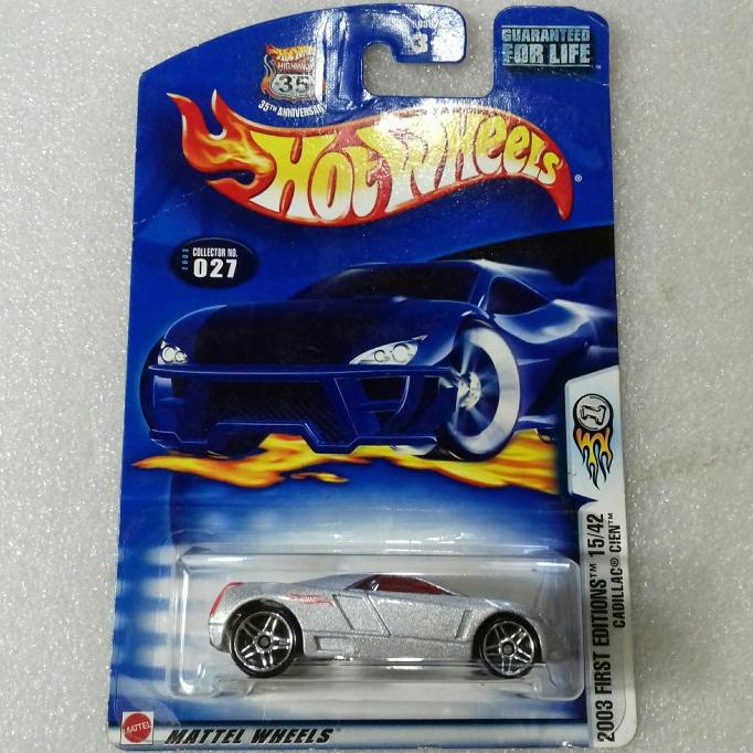 Hot Wheels Cadillac Cien. US Card 2003 First Editions 35th Anniversary