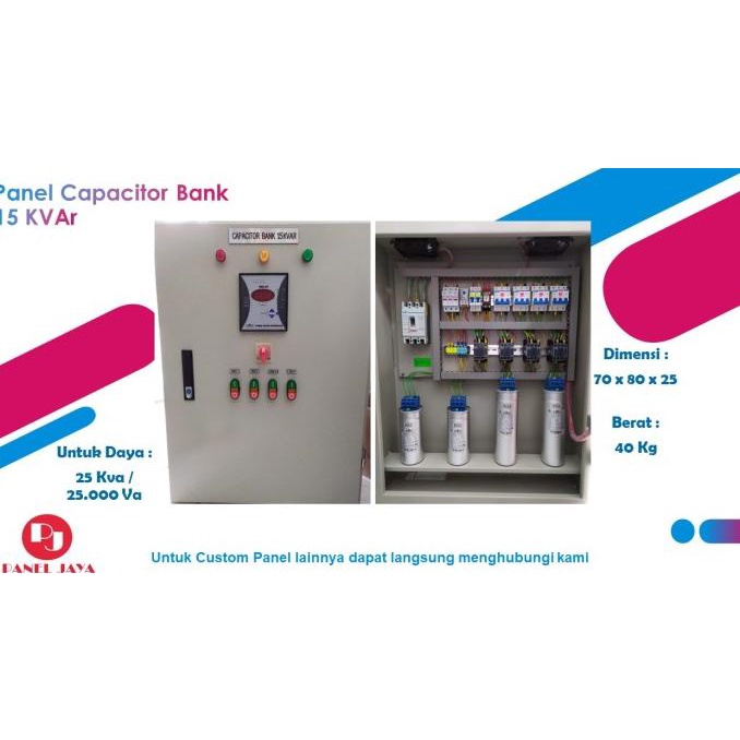 Panel Kapasitor Bank 15 Kvar (Panel Capacitor Bank Perbaikan Cosphi)