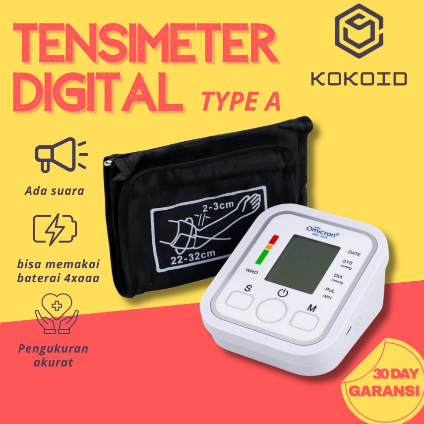KOKOID TENSIMETER DIGITAL ALAT TENSI DARAH DIGITAL ALAT CEK PENGUKUR TEKANAN TENSI DARAH OTOMATIS BL