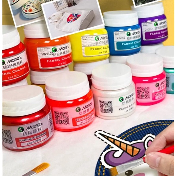 

[QV-✮T㊖) Maries Fabric Colour A-1050 50ml / Cat Kain / Fabric Color - aamanah.