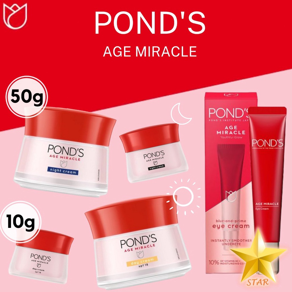Produk OkeWw3W7 ORIGINAL Pond's Age Miracle Ultimate Youthful Glow Day Cream  / Night Cream / Cleans