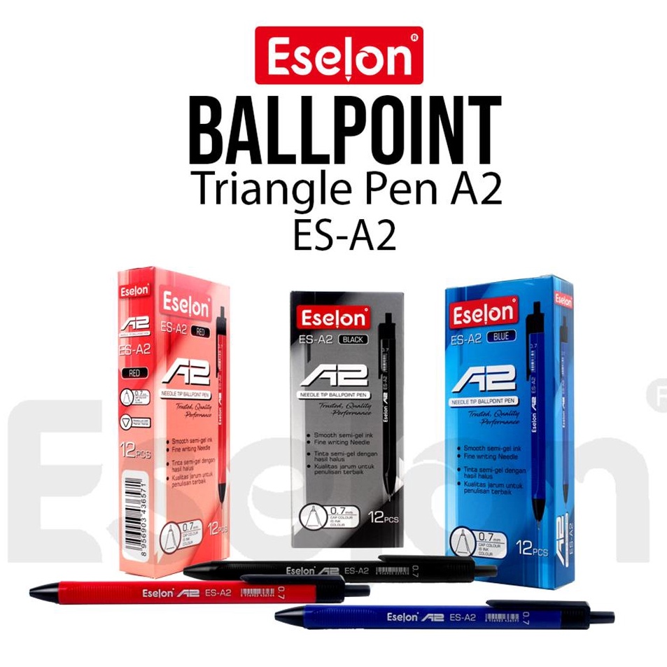 

NQYF7451 12pcs Pulpen Semi Gel Triangle Eselon A2 / 1pack Pulpen ES-A2