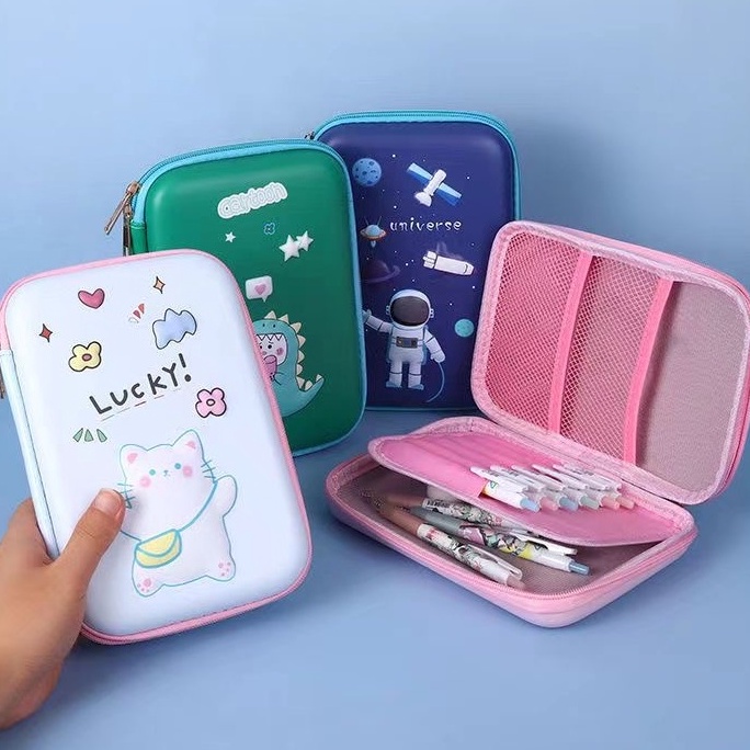 

Pasti Laku Tempat Pensil 3D Timbul Anak Karakter Motif Lucu Bahan EVA Waterproof / Kotak Pensil Anak Sekolah Silikon Alat Tulis