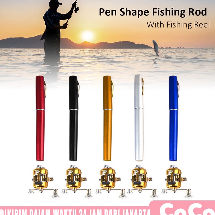 Jual Set Pancingan Pulpen Mini Fishing Rod Pen Joran Pancing Pulpen  Pancingan Portable Alat Pancing Paket pancingan set lengkap reel pancing