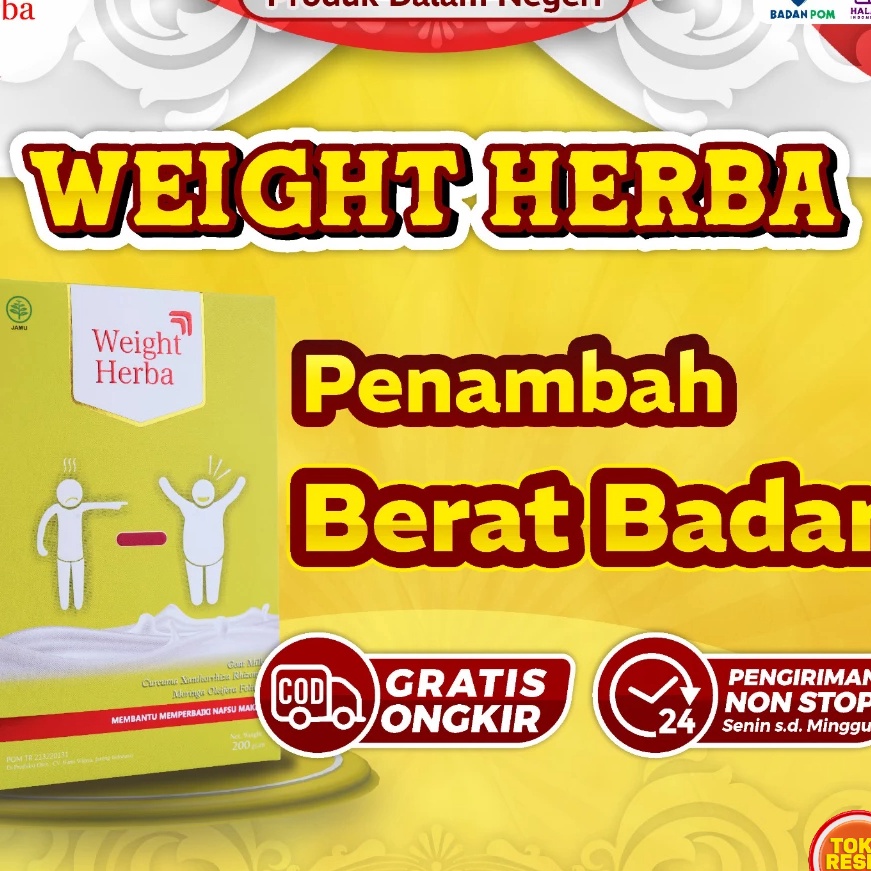 

(☼.1Y♥H] Weight Herba - Susu Penggemuk Penambah Berat Badan Herbal Alami Halal Bpom Cod Toko Resmi Weight Herbatop.produuk✉!
