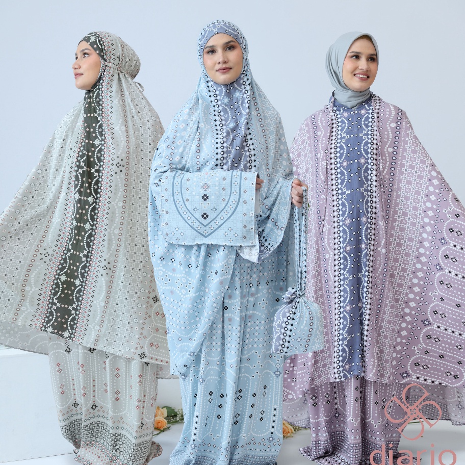 STR777 Diario x Dwihanda - Mukena Sejiwa Prayer Set 2in1 Free Sejadah Travel +