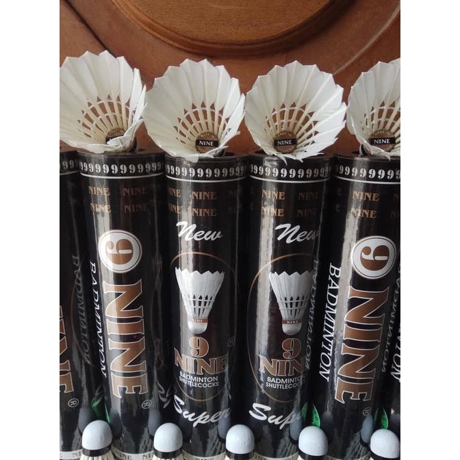 Cock Kok Shuttlecock Badminton Nine Hitam Super Original