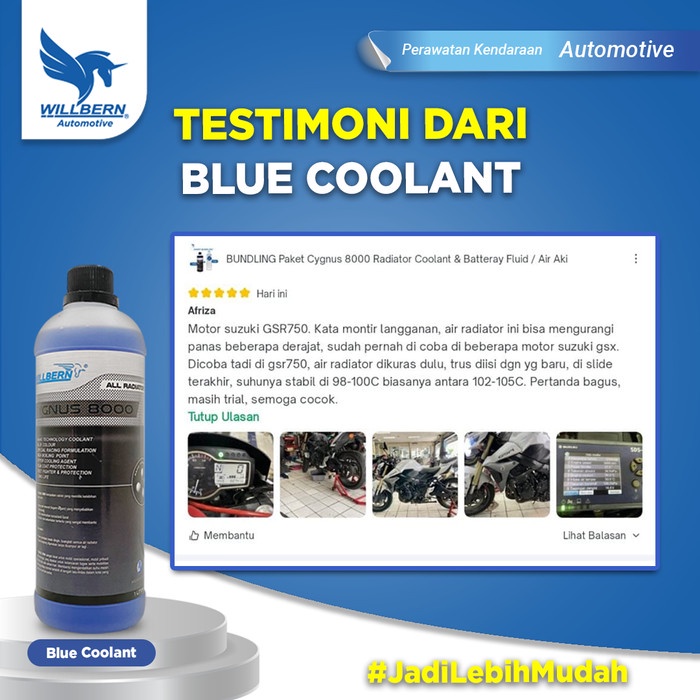 Willbern Cygnus 8000 High Performance Blue Coolant - 1 Liter