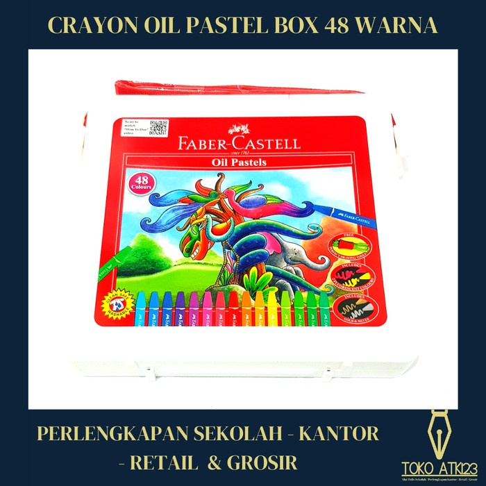 

Crayon Oil Pastel / Krayon Minyak Merk Faber Castell Box 48 Warna