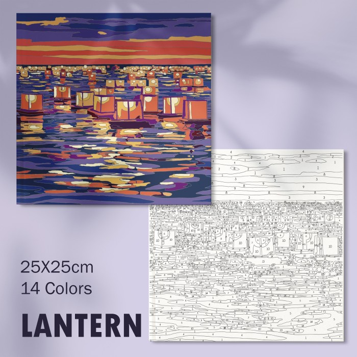 

Paint by Number Kit Night Light by Papermint Co / Numbers Melukis