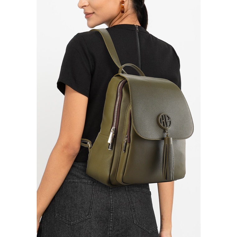 Tas Backpack Hush Puppies Original Wanita Gendong 2 kantong slot dalam Ulang Tahun Ori 100% Aestheti