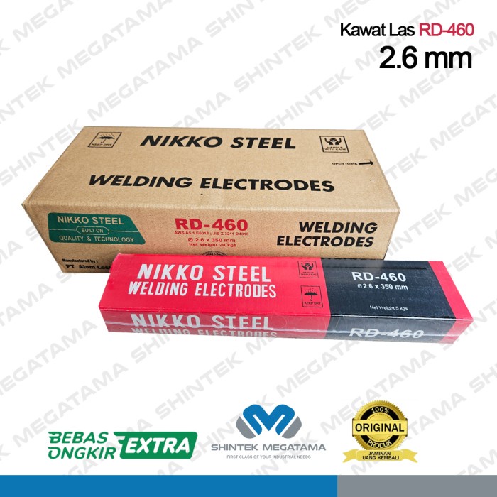 Kawat Las RD 460 2.6 mm (5 KG) Nikko Steel/ Las Elektroda RD460 2,6 mm