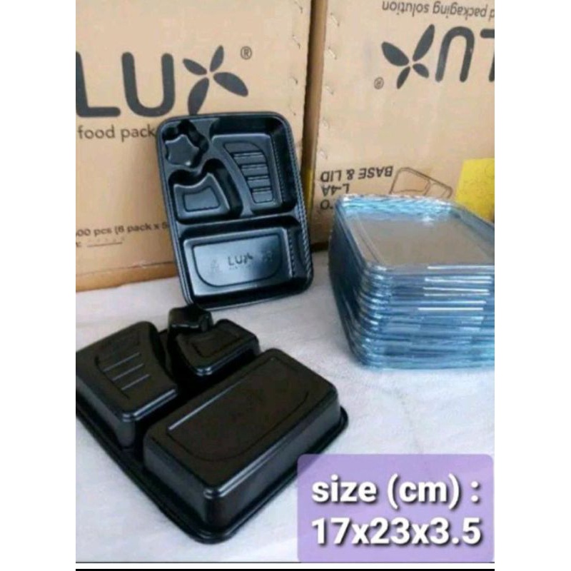 Mika Bento 4 Sekat + Tutup | Mika Tray Bento Lux Bintang Kualitas Bagus