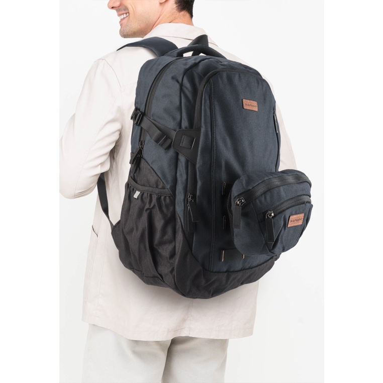 Tas Backpack Hush Puppies Original Pria Bagpack 2 kantong samping Wedding Asli 100% Simpel Aragorn 2