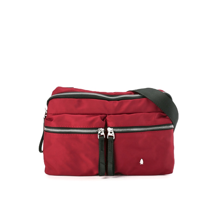 Tas Selempang Hush Puppies Original Pria Slempang Kompartemen utama dengan resleting Kuliah Branded 