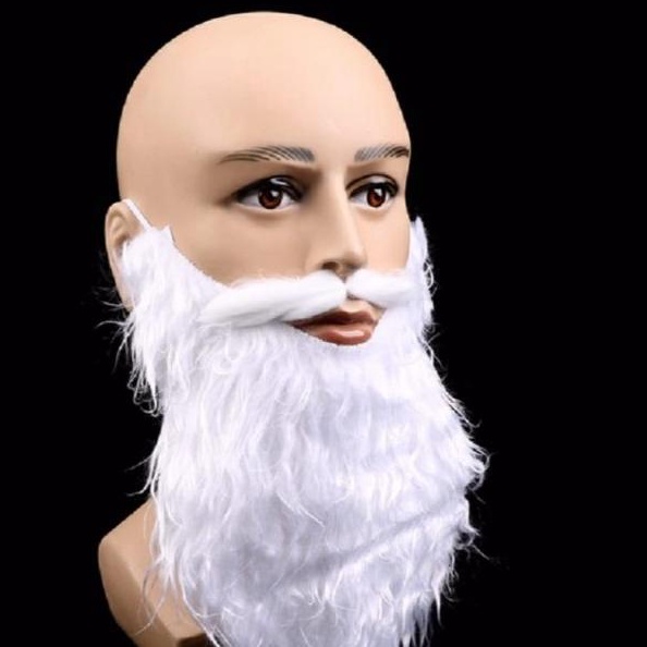 (/O13O> Jenggot Santa Claus / Jenggot putih Santa Murah Christmas Natal Cosplaypaliing.laris.