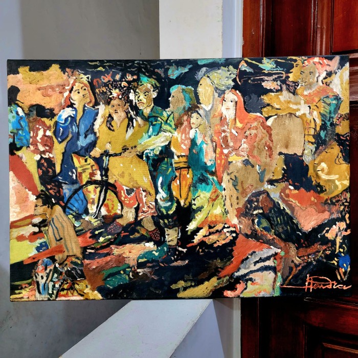 Ready stok Lukisan Hendra Gunawan 1918-1983. Pengantin Revolusi. 49,5cm x 70cm.