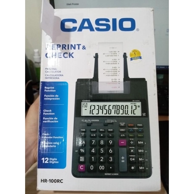 

TER-UPDATE KALKULATOR PRINT CASIO HR 100 RC #ORIGINAL