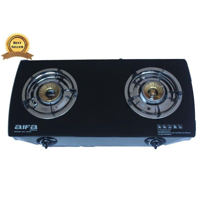 +%+%+%] AIFA SINGAPORE Kompor Gas 2 TUNGKU 622G STAINLESS - BATAM